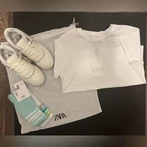 Zara Whit Tee and Zara Tube Socks